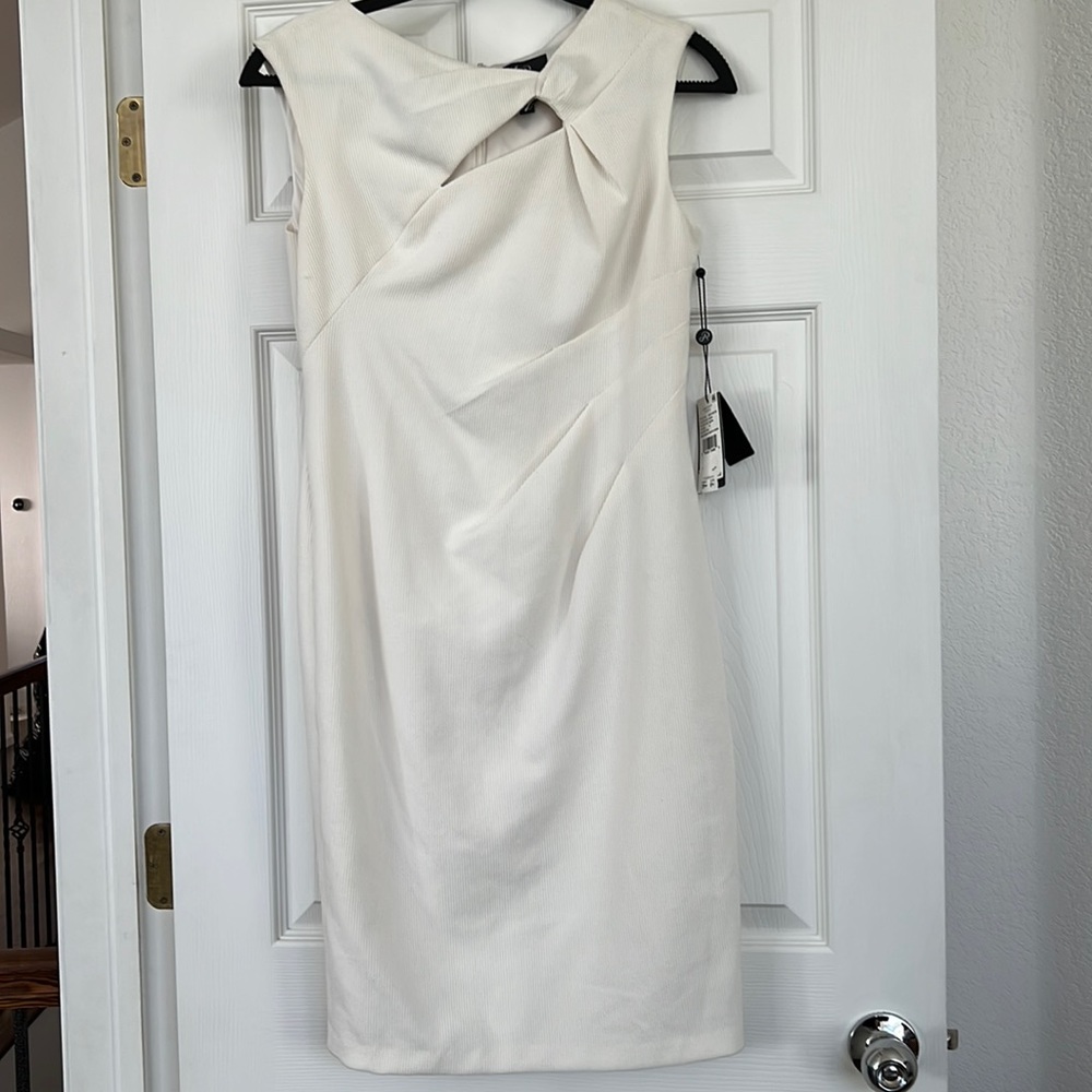 NWT Adrianna Papell White Sheath Dress Size 6